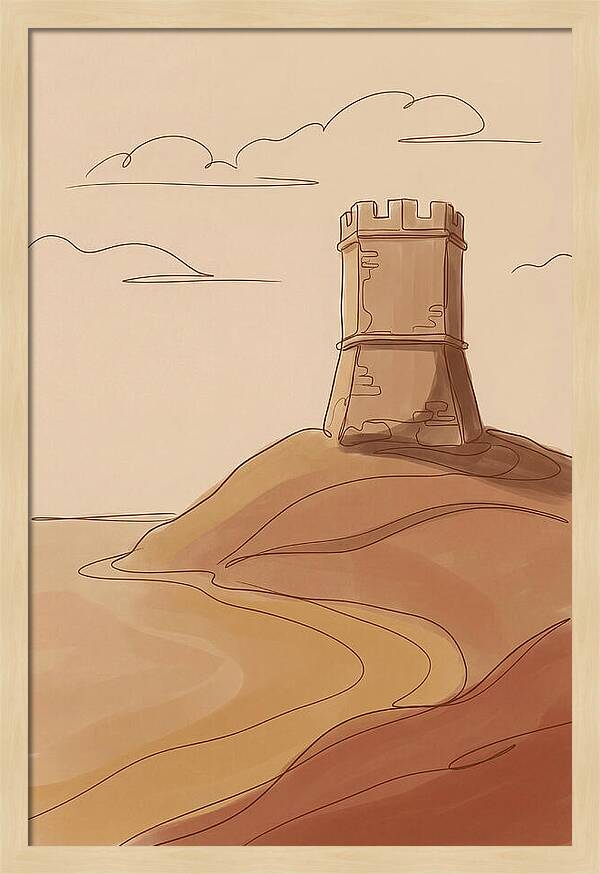 Ancient Watchtower Overlooking Sea