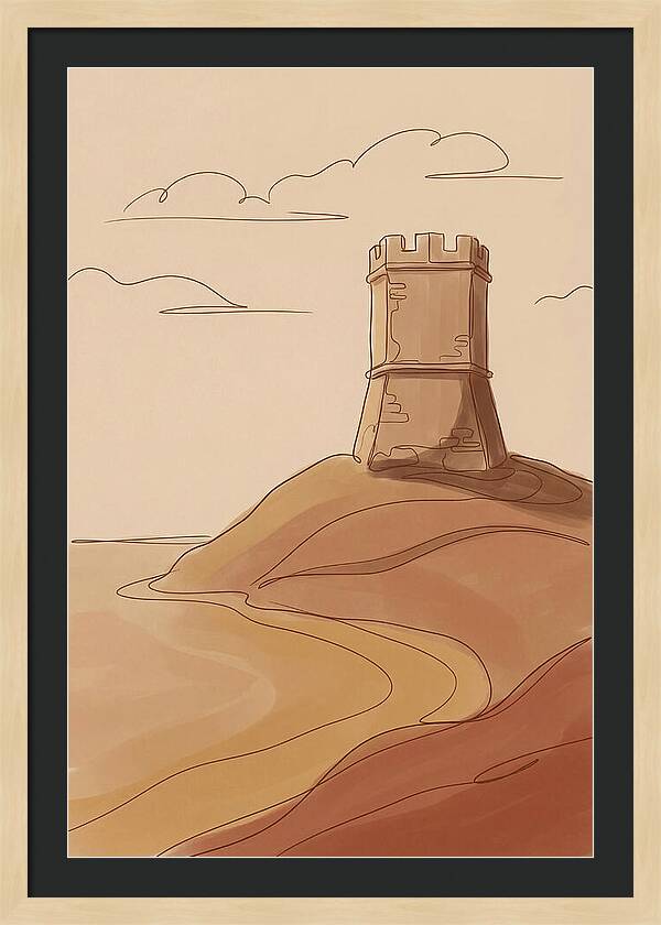 Ancient Watchtower Overlooking Sea