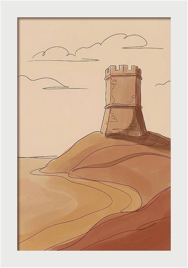 Ancient Watchtower Overlooking Sea