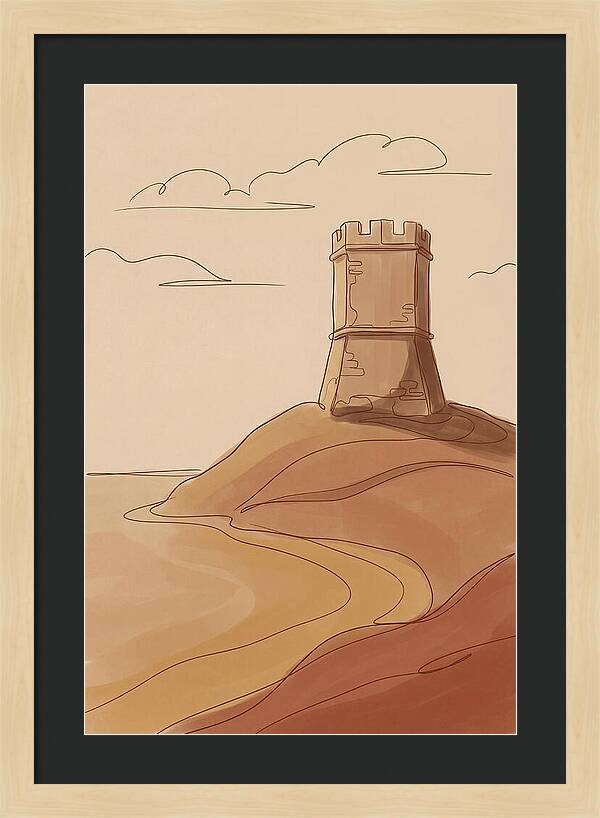 Ancient Watchtower Overlooking Sea