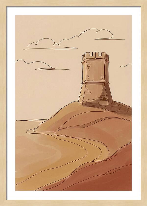 Ancient Watchtower Overlooking Sea