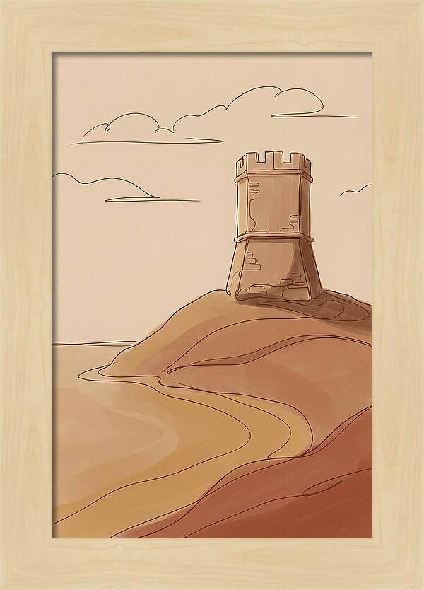 Ancient Watchtower Overlooking Sea