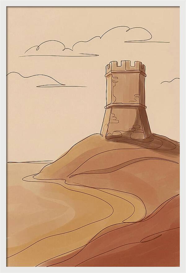 Ancient Watchtower Overlooking Sea