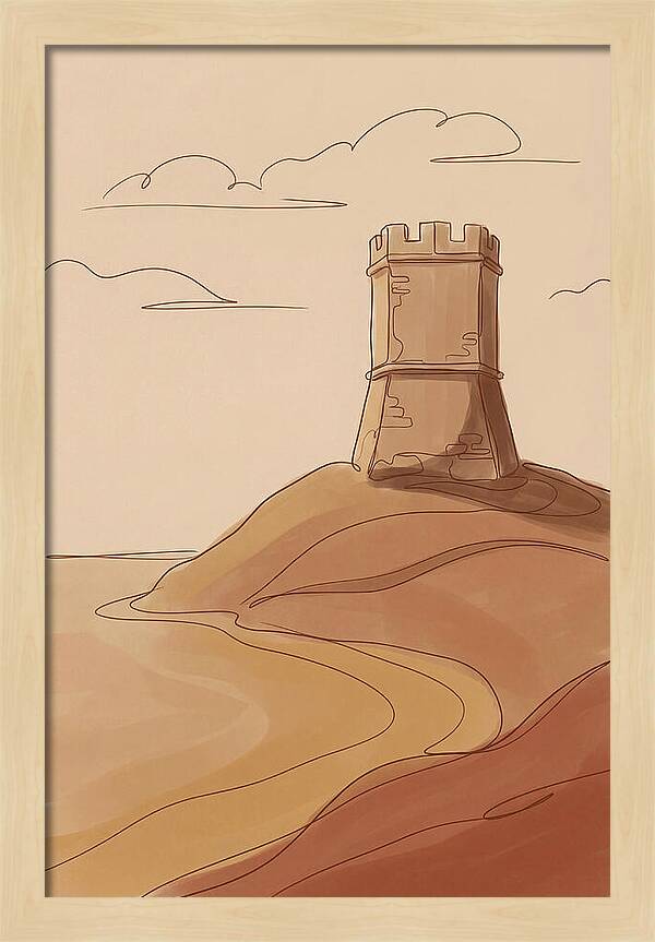 Ancient Watchtower Overlooking Sea