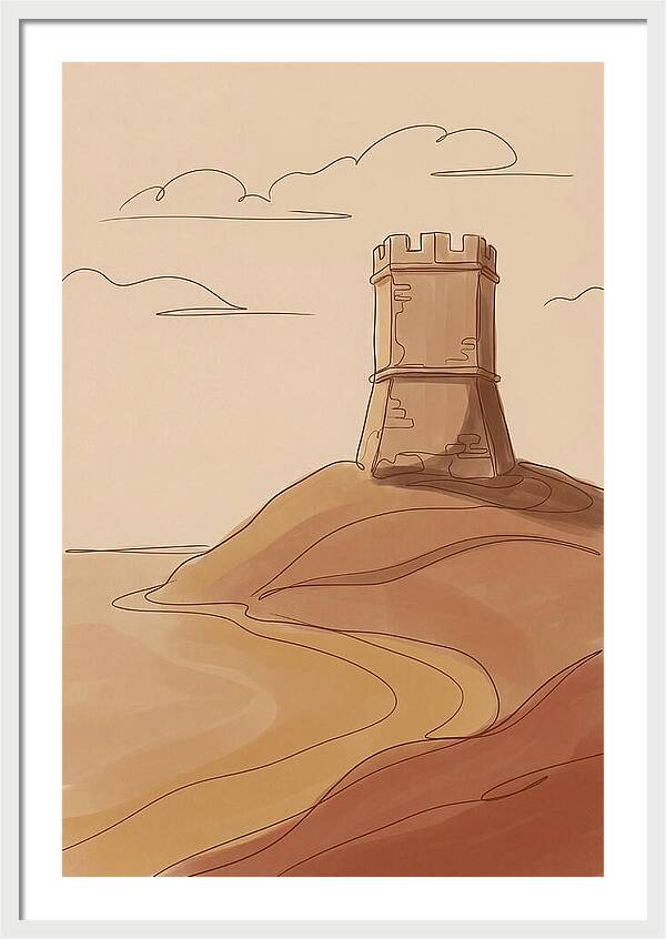 Ancient Watchtower Overlooking Sea