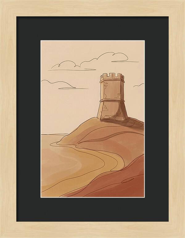 Ancient Watchtower Overlooking Sea