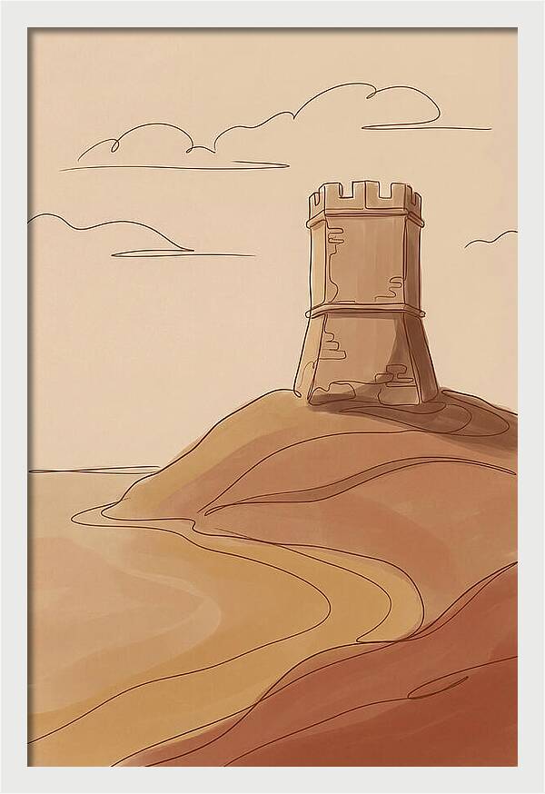 Ancient Watchtower Overlooking Sea