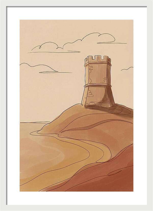 Ancient Watchtower Overlooking Sea
