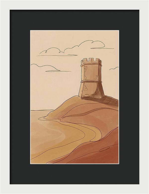 Ancient Watchtower Overlooking Sea