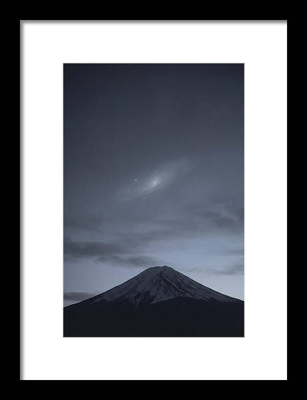 Andromeda Galaxy Above Mount Fuji