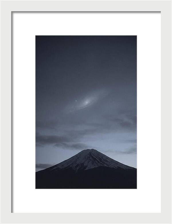 Andromeda Galaxy Above Mount Fuji