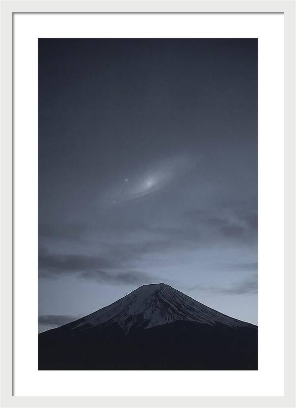Andromeda Galaxy Above Mount Fuji