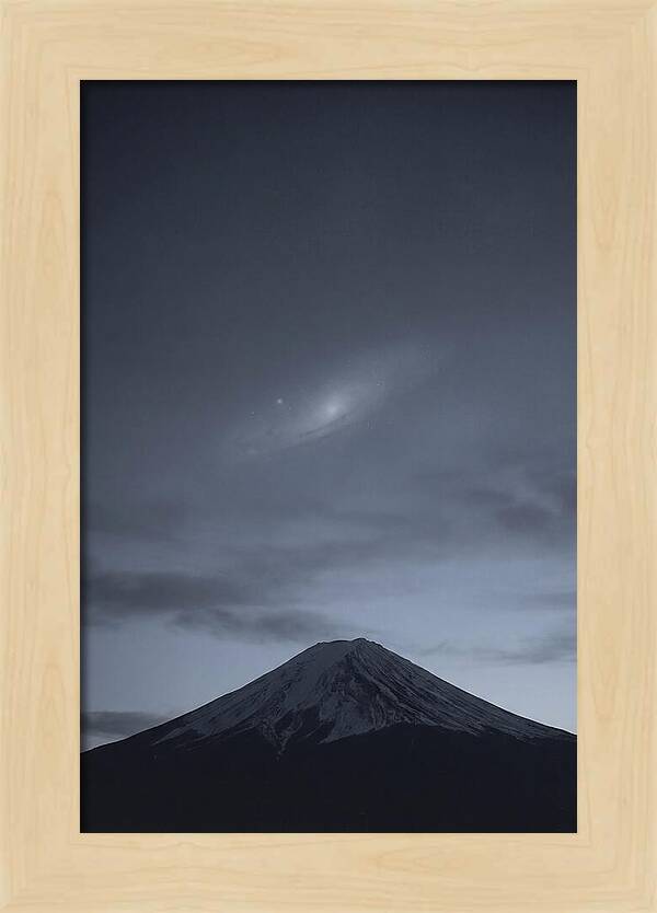 Andromeda Galaxy Above Mount Fuji