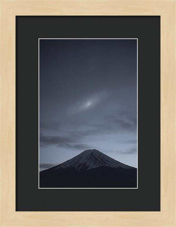 Andromeda Galaxy Above Mount Fuji