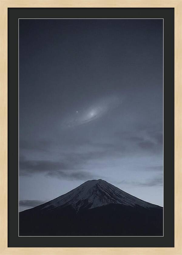 Andromeda Galaxy Above Mount Fuji