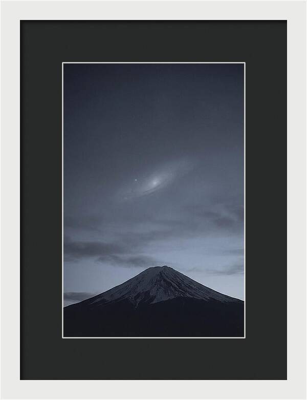 Andromeda Galaxy Above Mount Fuji