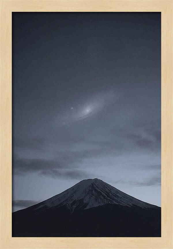 Andromeda Galaxy Above Mount Fuji