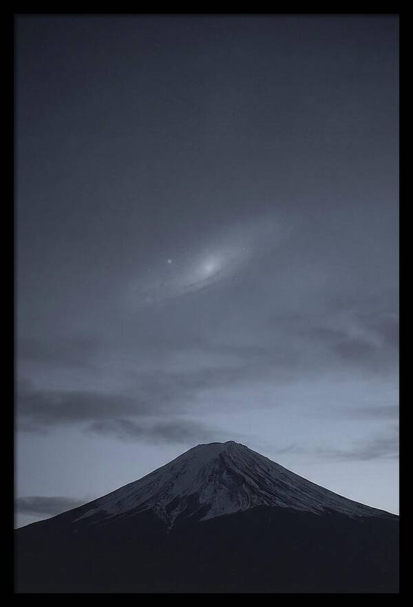Andromeda Galaxy Above Mount Fuji