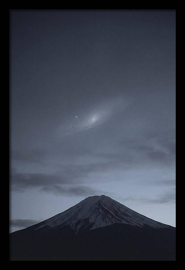 Andromeda Galaxy Above Mount Fuji