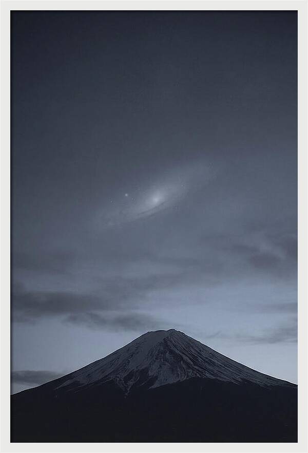 Andromeda Galaxy Above Mount Fuji
