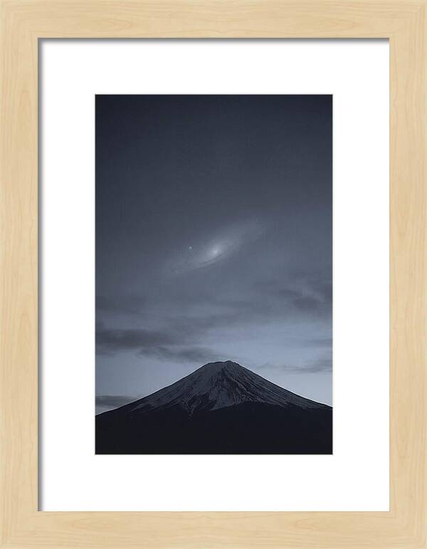 Andromeda Galaxy Above Mount Fuji