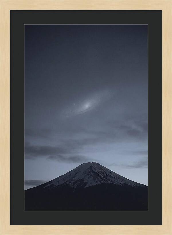 Andromeda Galaxy Above Mount Fuji