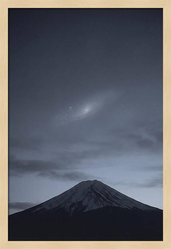 Andromeda Galaxy Above Mount Fuji
