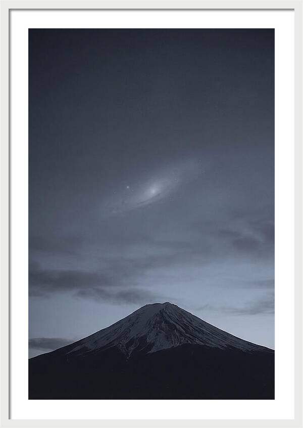 Andromeda Galaxy Above Mount Fuji