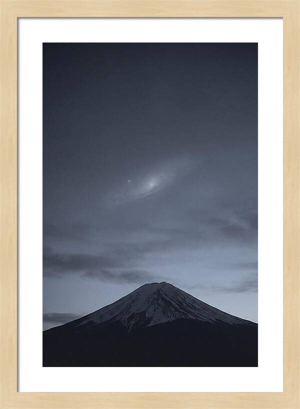 Andromeda Galaxy Above Mount Fuji