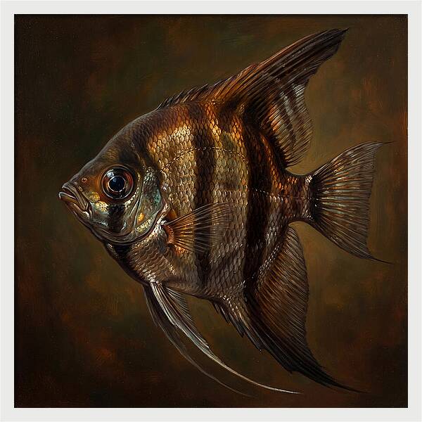 Angelfish In Realistic Detail