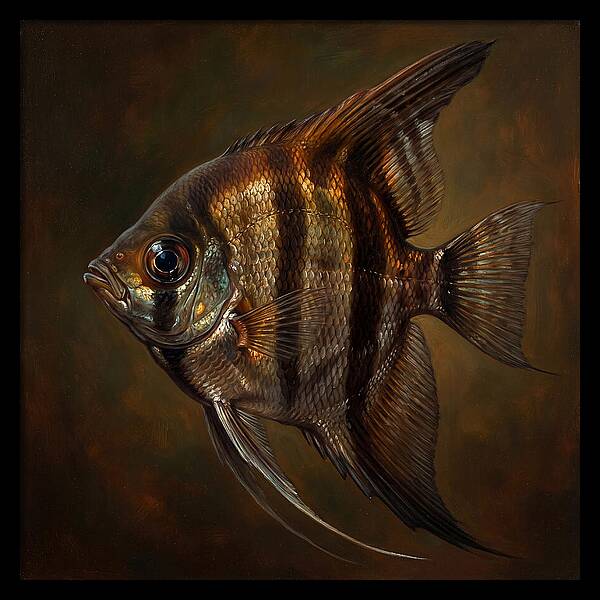 Angelfish In Realistic Detail