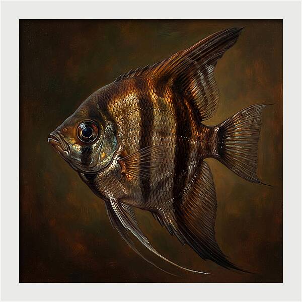 Angelfish In Realistic Detail