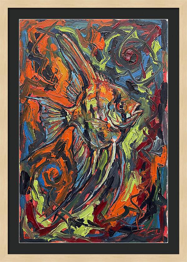 Angelfish In Vibrant Swirls