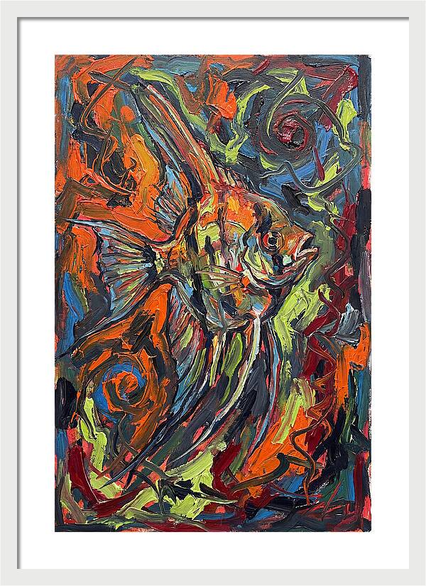 Angelfish In Vibrant Swirls
