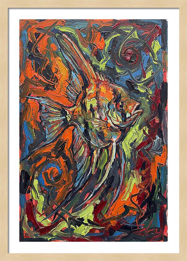 Angelfish In Vibrant Swirls