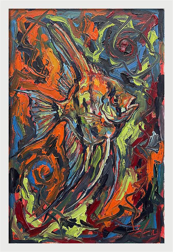 Angelfish In Vibrant Swirls