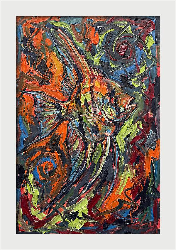 Angelfish In Vibrant Swirls