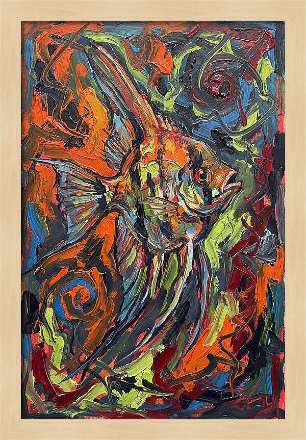 Angelfish In Vibrant Swirls
