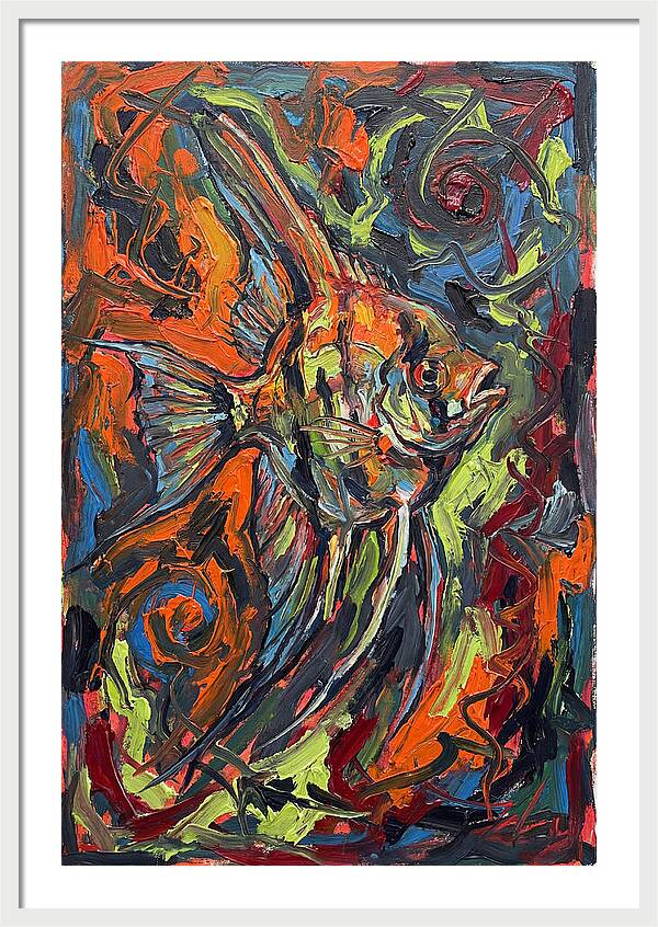 Angelfish In Vibrant Swirls