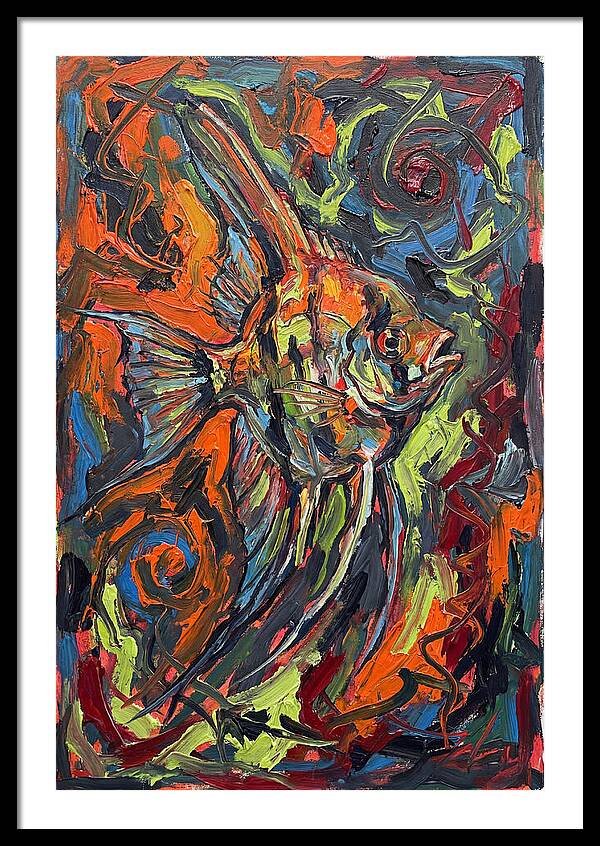 Angelfish In Vibrant Swirls