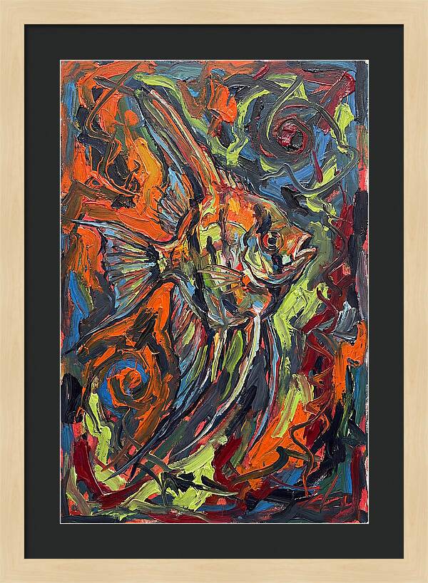 Angelfish In Vibrant Swirls