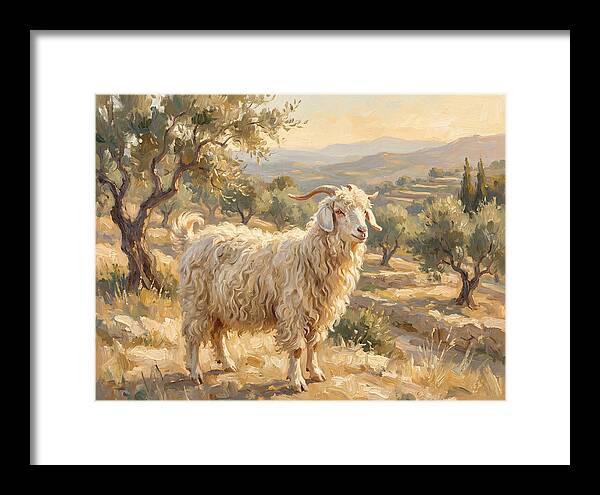 Angora Goat In Mediterranean Landscape
