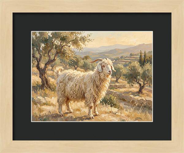 Angora Goat In Mediterranean Landscape