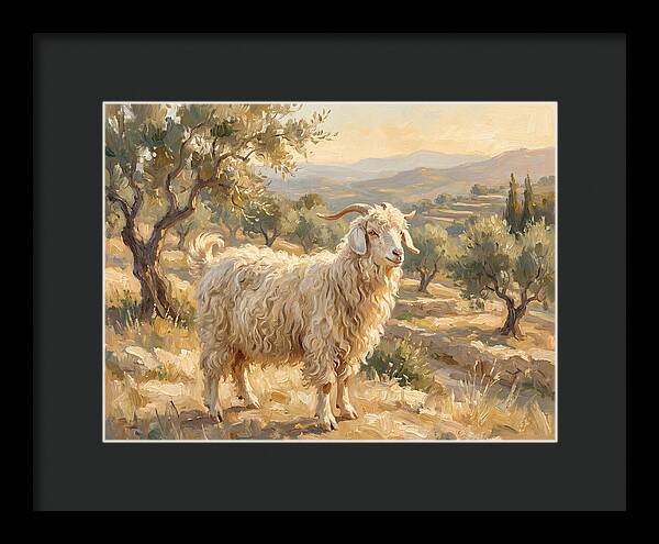 Angora Goat In Mediterranean Landscape