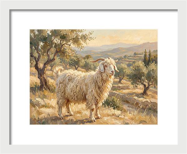 Angora Goat In Mediterranean Landscape