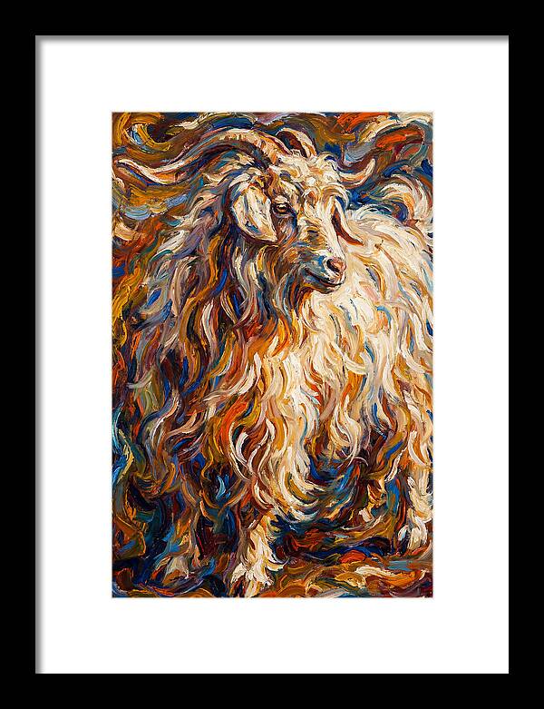 Angora Goat In Vibrant Swirls