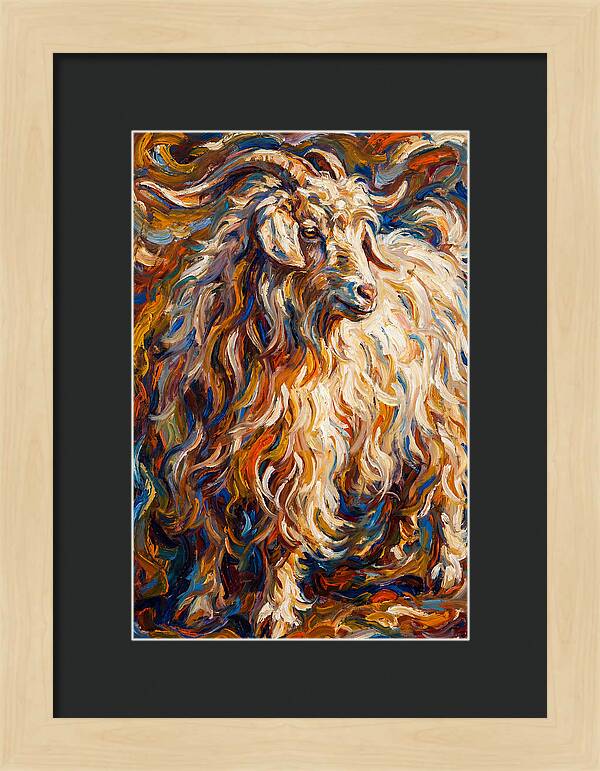 Angora Goat In Vibrant Swirls