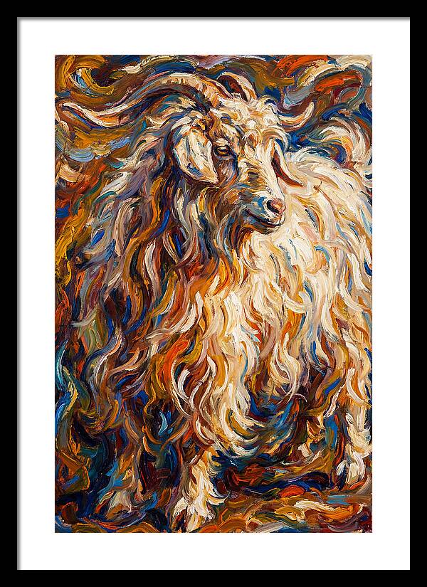 Angora Goat In Vibrant Swirls