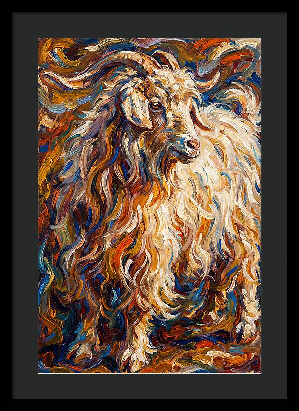 Angora Goat In Vibrant Swirls