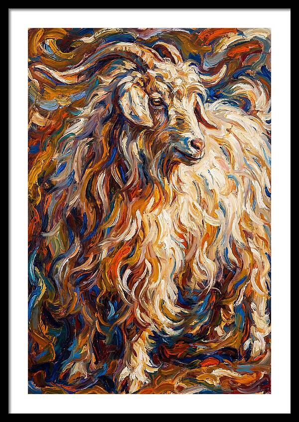 Angora Goat In Vibrant Swirls